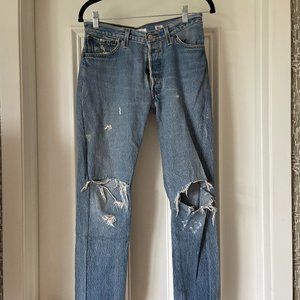 Distress redone jeans